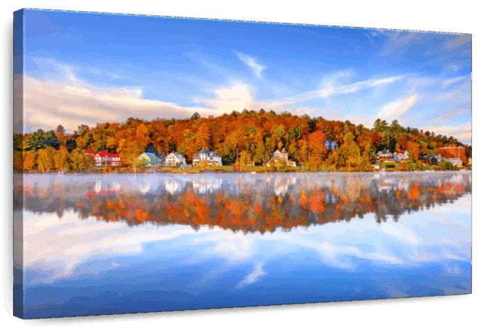 Saranac Lake In Autumn Wall Art