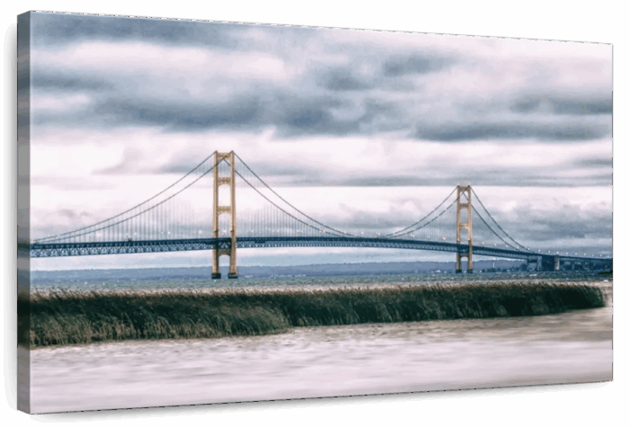 Panoramic Mackinac Bridge Wall Art