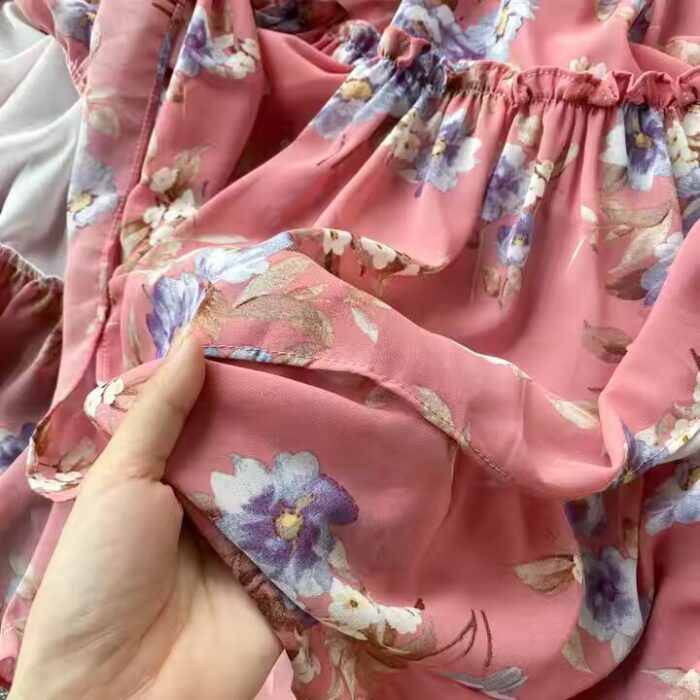 Women's New Fashion Casual Solid Pattern Long-Sleeved Winter Dress Famous Designer's Wholesale Clothes With Floral Prints - Image 2