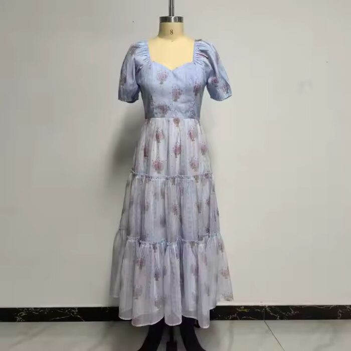 Women's Flared Dress, Clothing Custom High Quality Back Lace Up Flowy Summer Holiday Dresses for Women