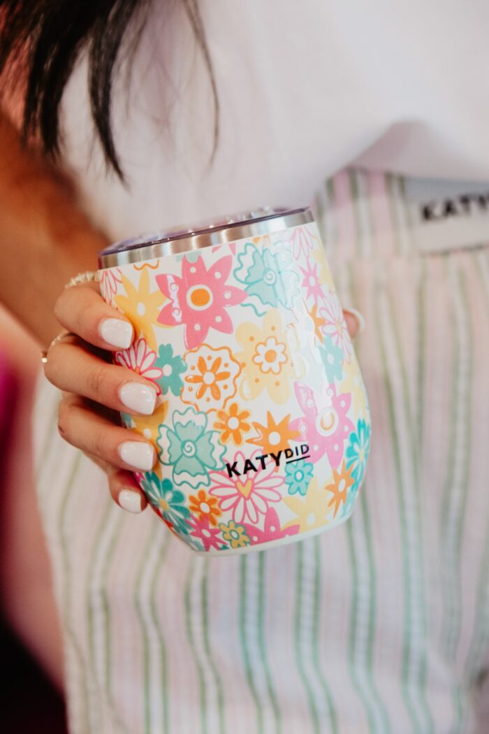 Spring Flowers Stemless Wine Tumbler