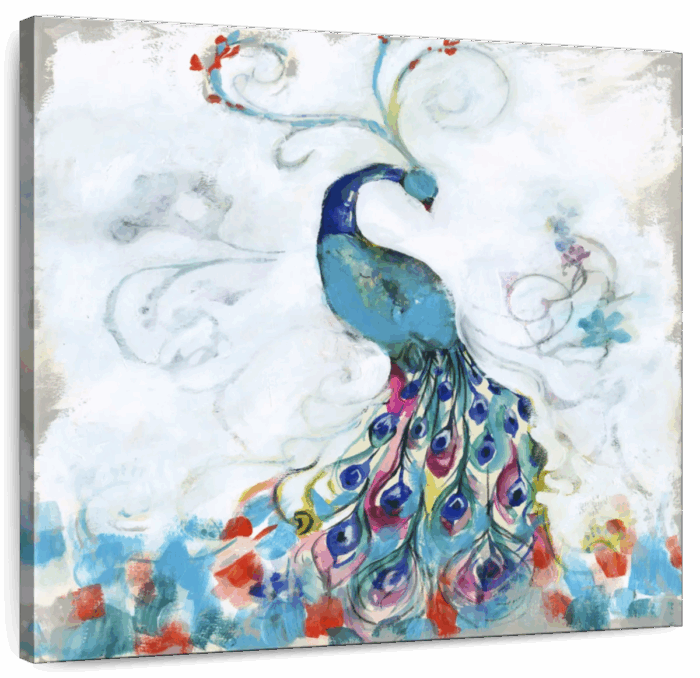 Confetti Peacock I Wall Art